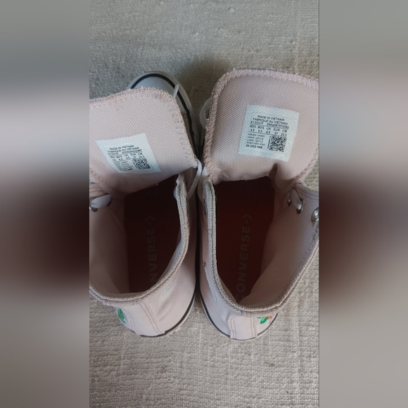 Converse Light Pink High-Top Sneakers - Picture 7 of 8